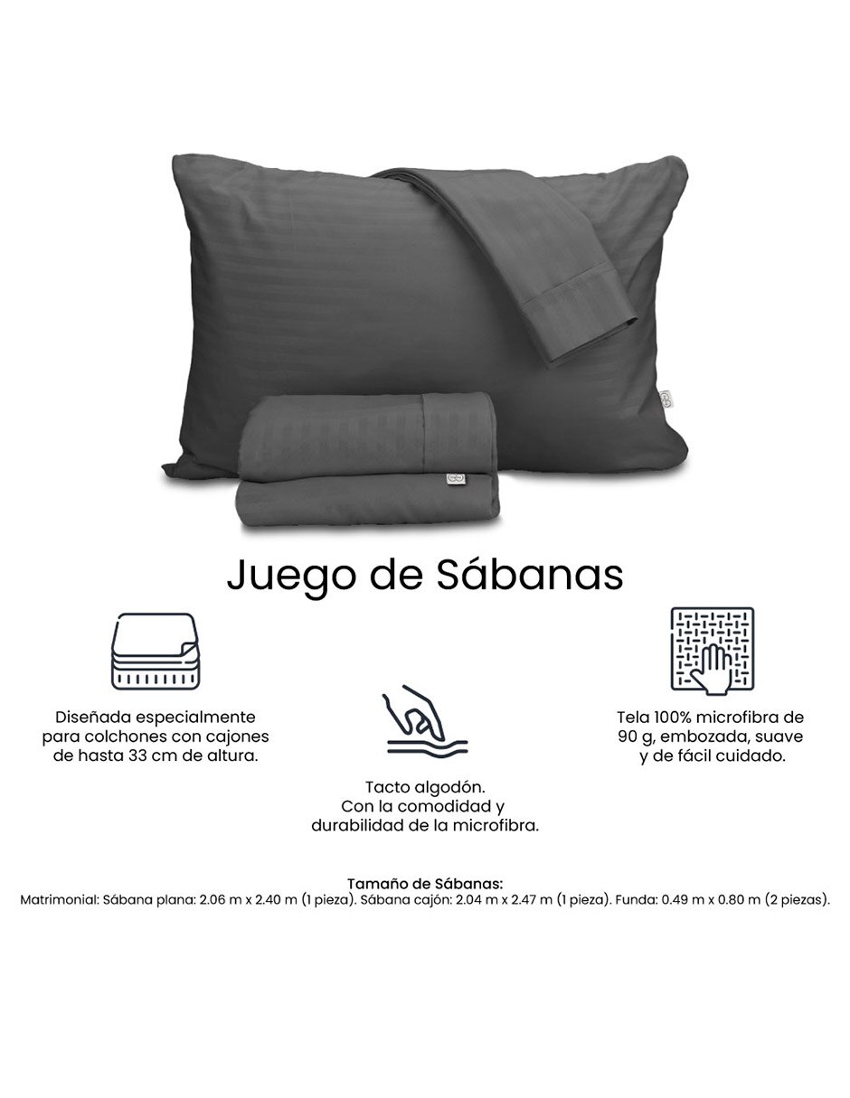 Juego de sábanas de microfibra 100 g 4