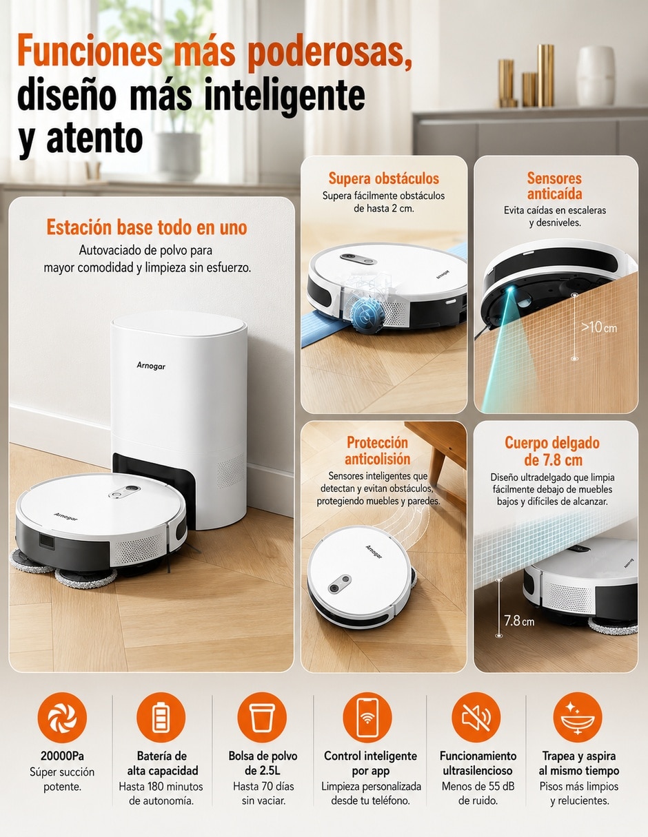 Aspiradora robot x9 max 2 litros 8