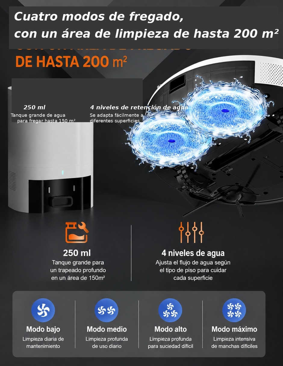 Aspiradora robot x9 max 2 litros