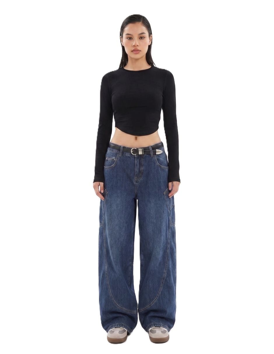 Jeans relaxed baggy para mujer