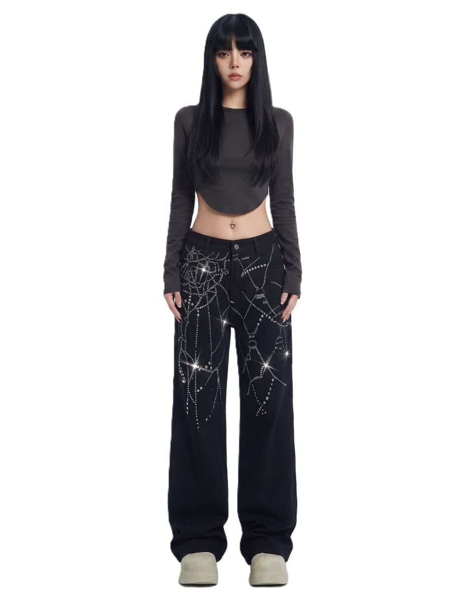 Jeans relaxed wide leg para mujer