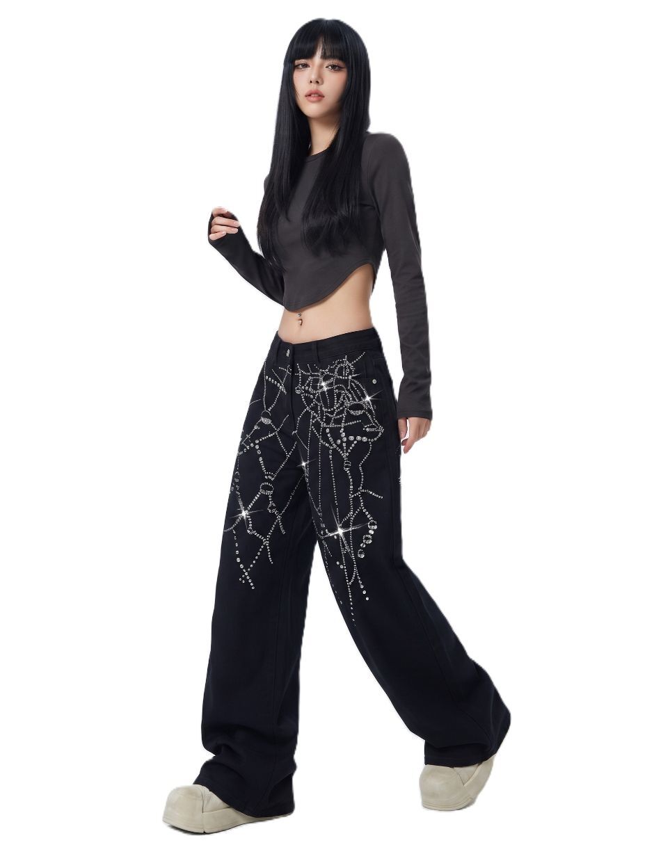 Jeans relaxed wide leg para mujer