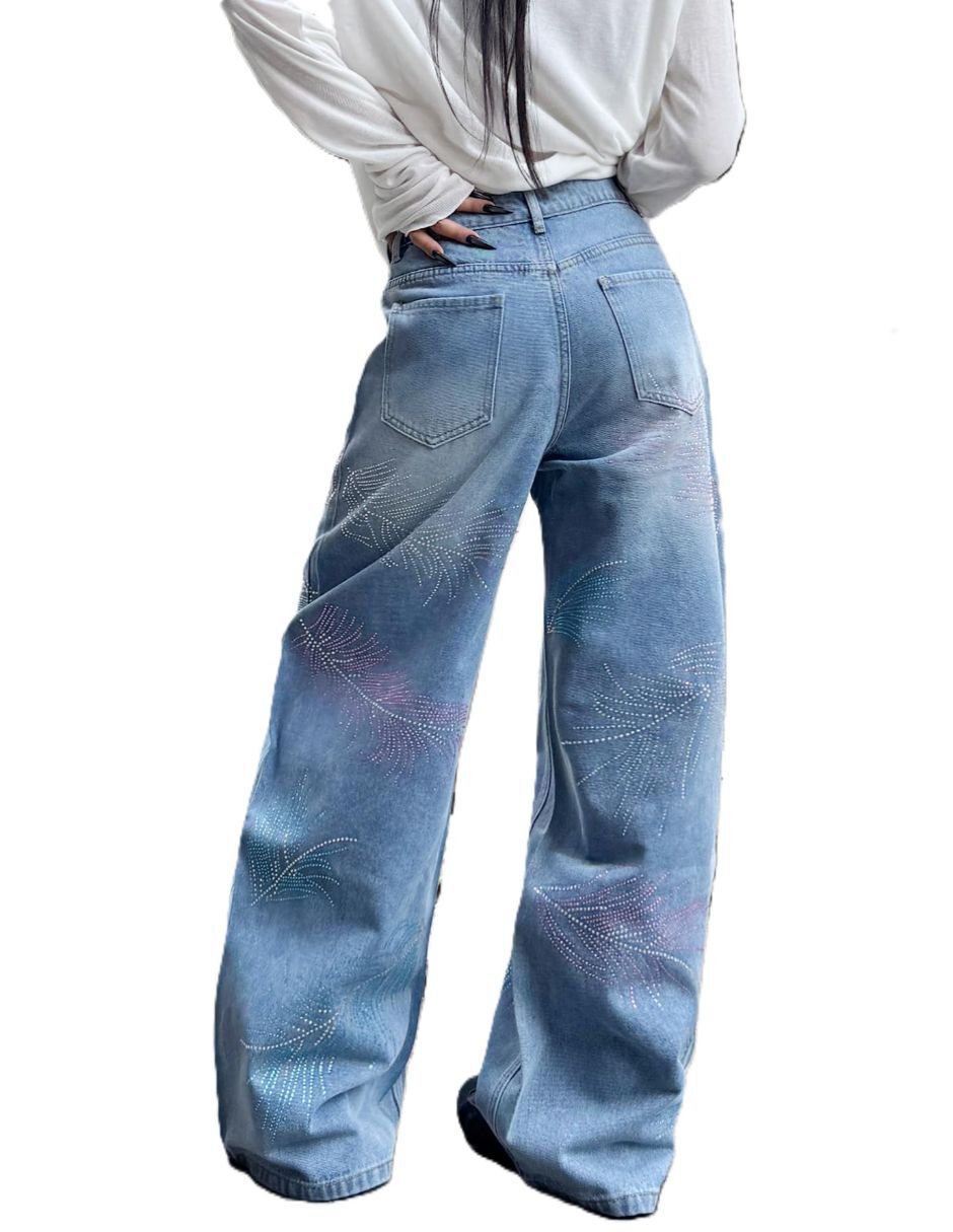 Jeans relaxed wide leg para mujer 5