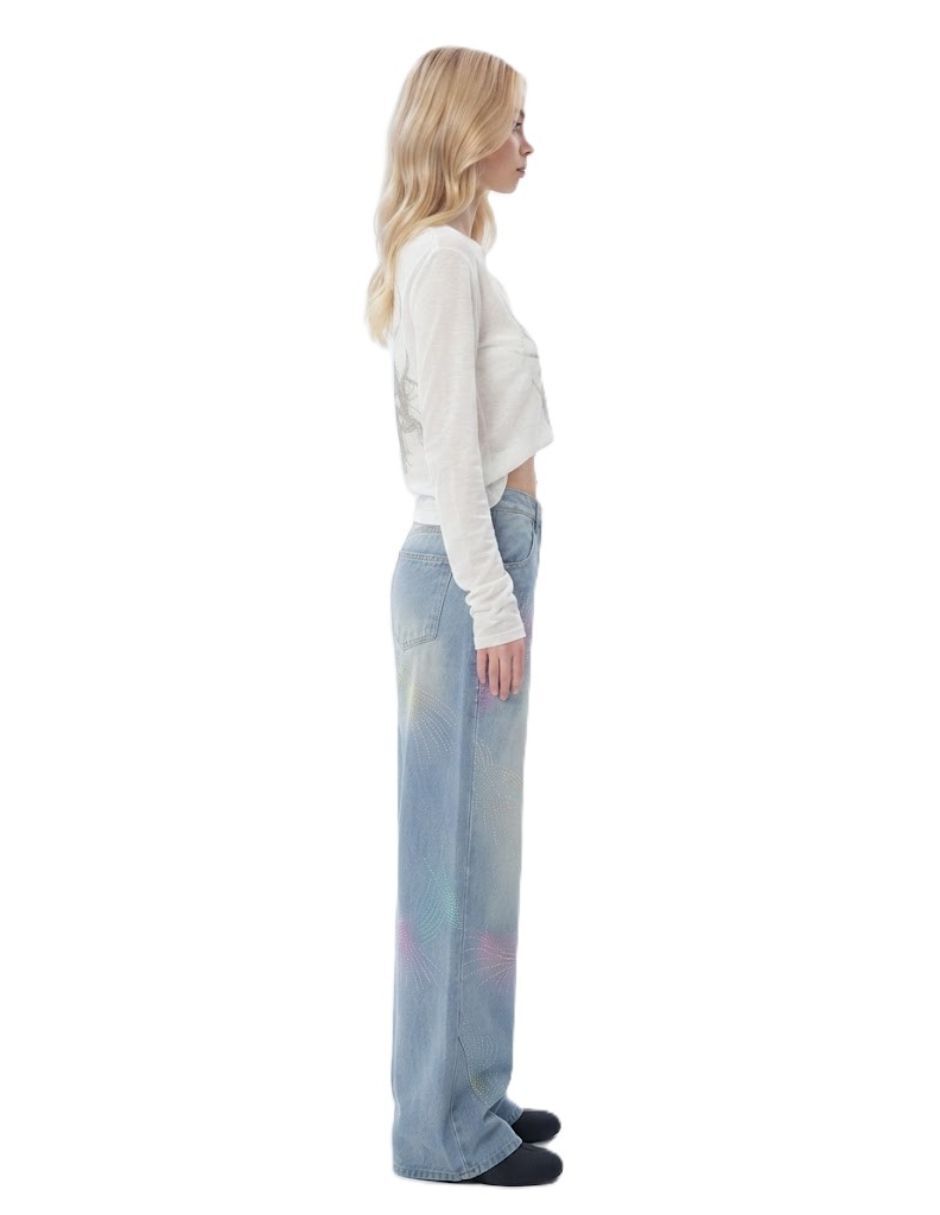 Jeans relaxed wide leg para mujer 3