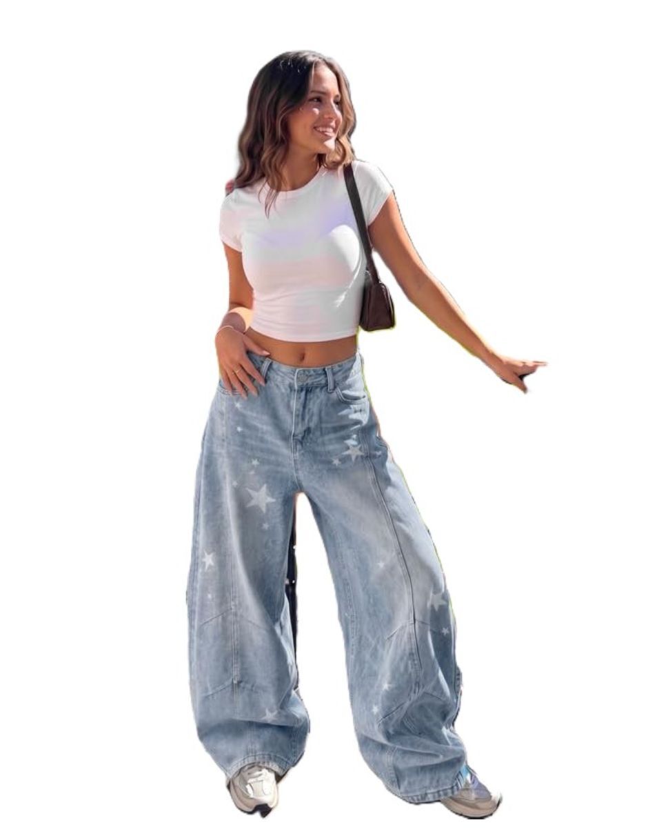 Jeans relaxed baggy para mujer 5