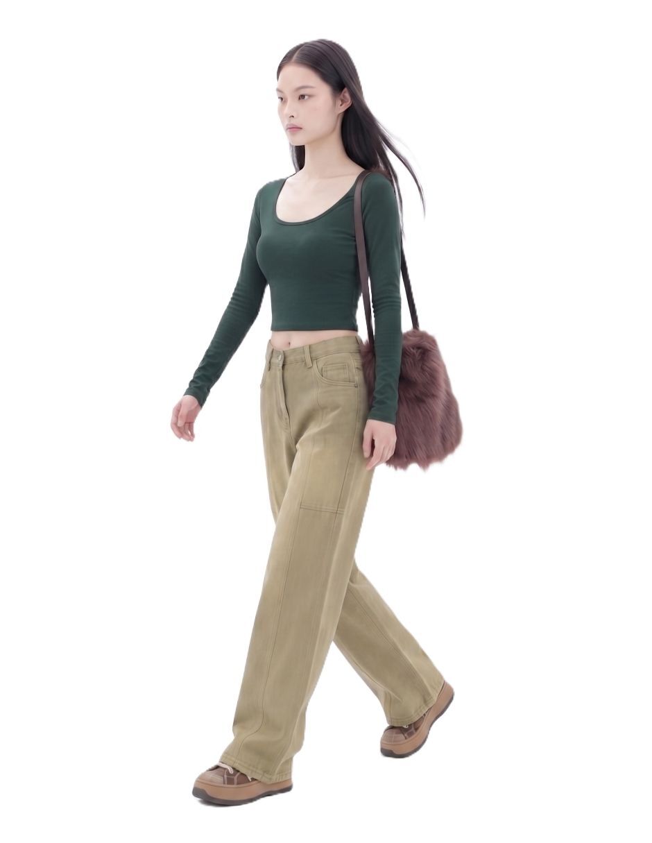 Jeans relaxed baggy para mujer 4