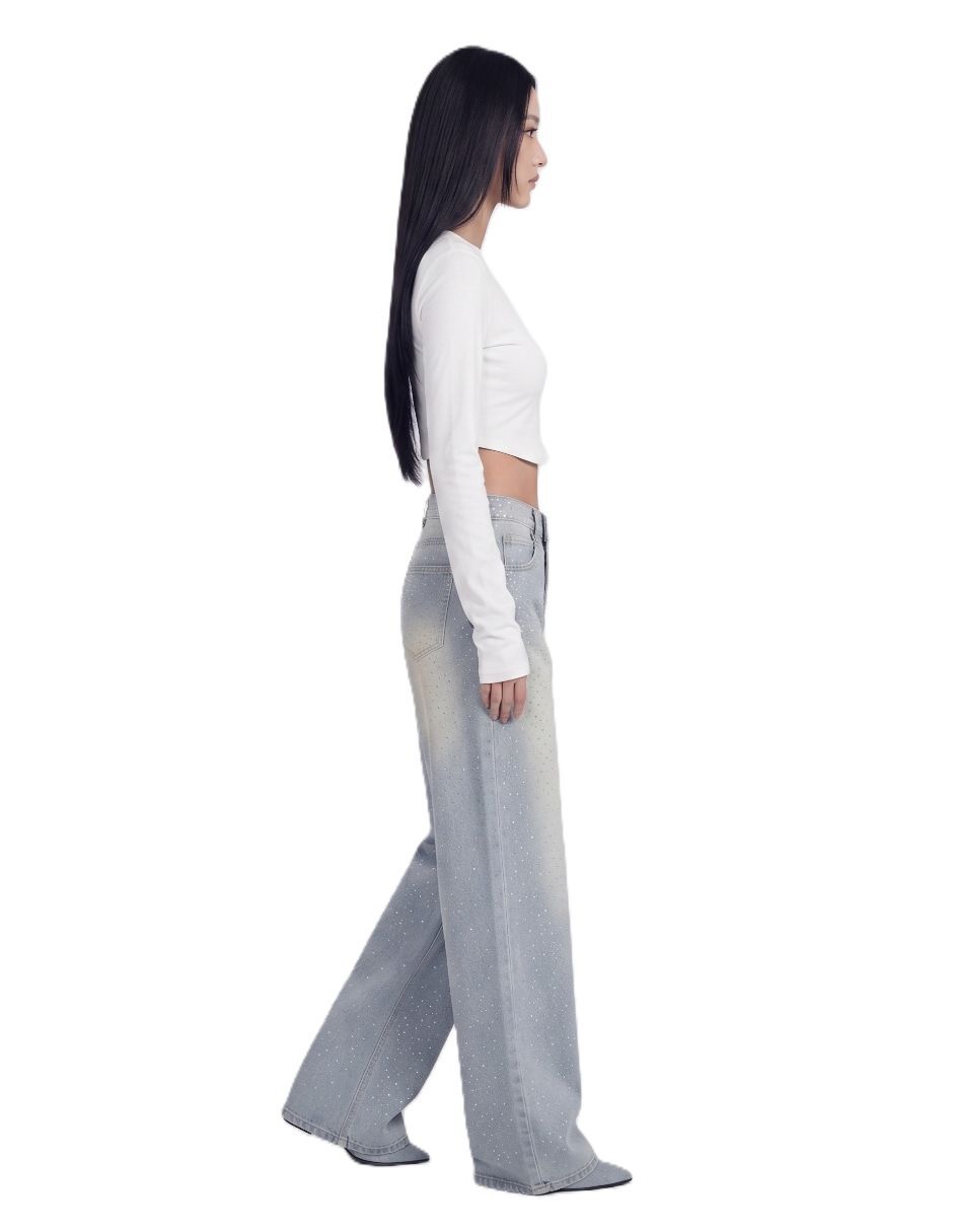 Jeans relaxed wide leg para mujer 5