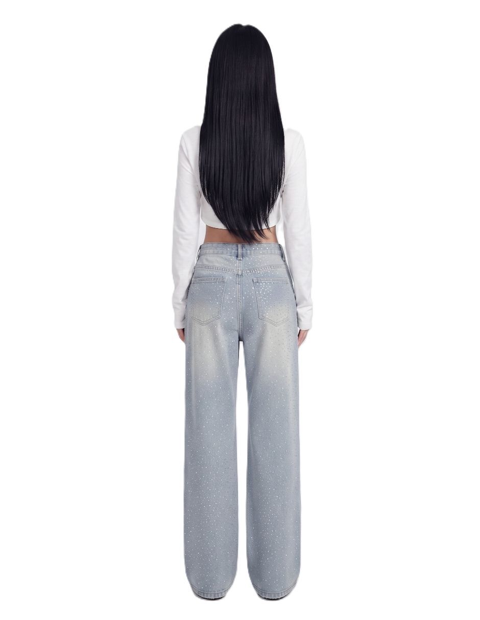 Jeans relaxed wide leg para mujer 4