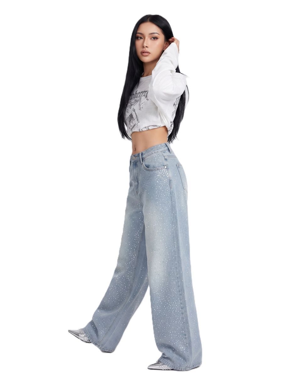 Jeans relaxed wide leg para mujer 3