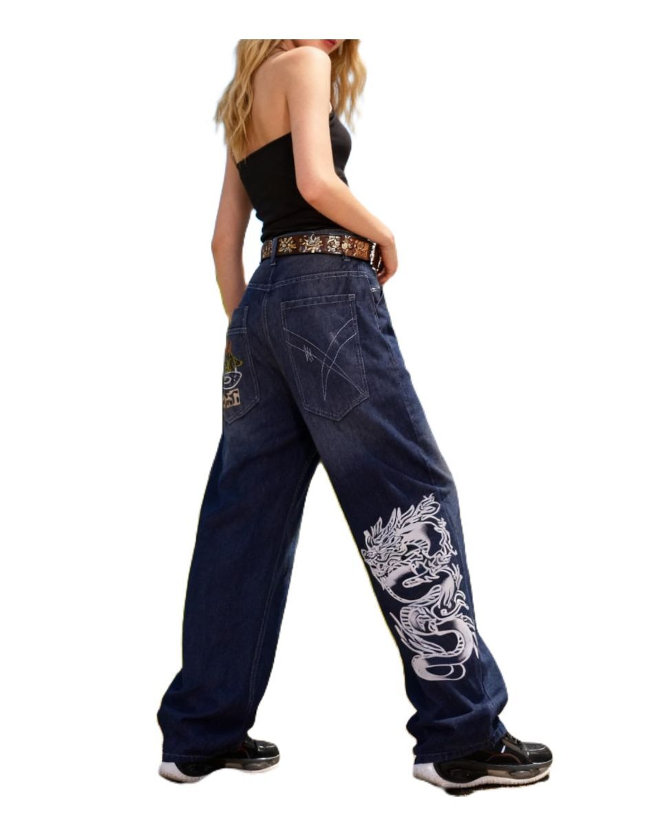 Jeans relaxed baggy para mujer 4