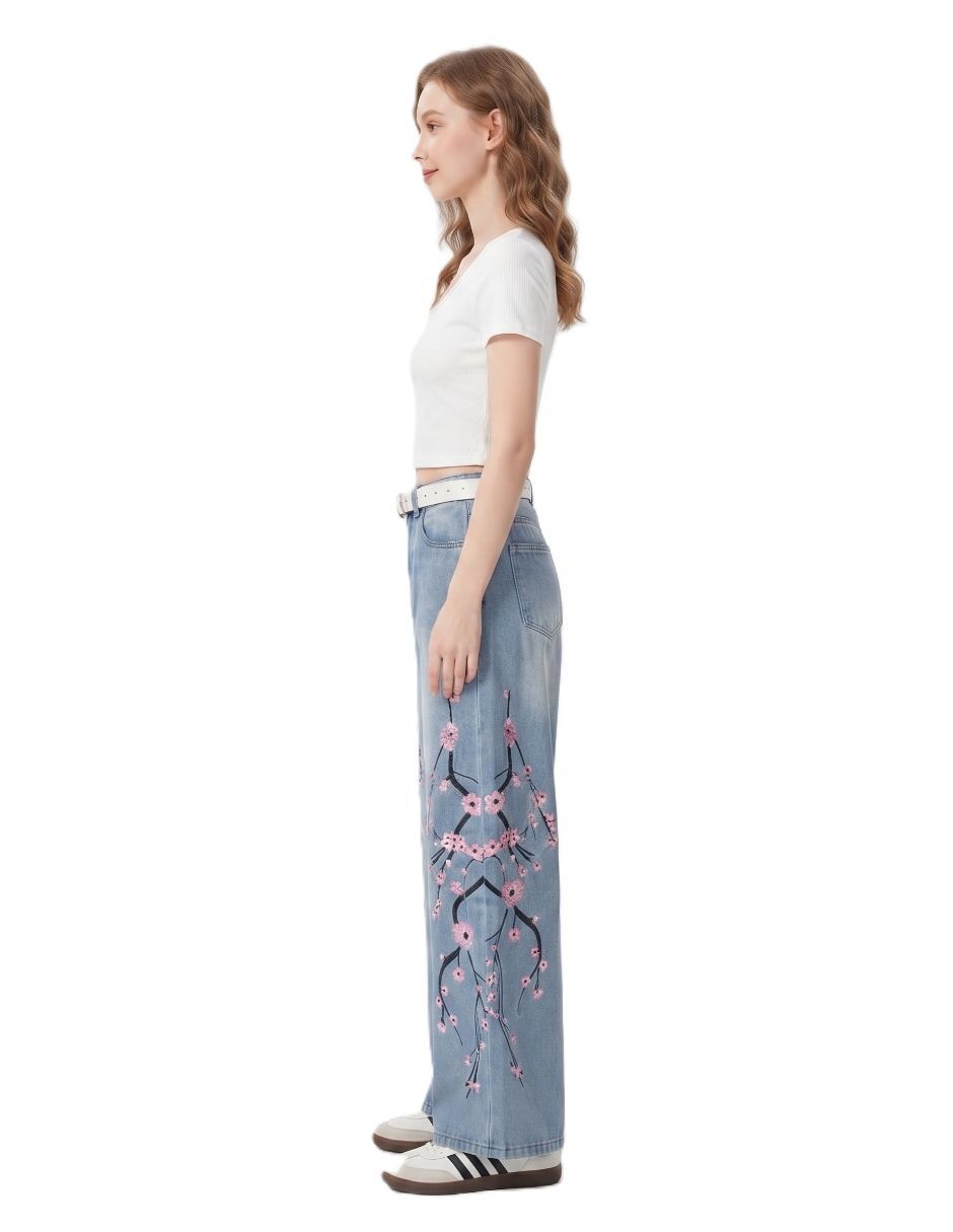 Jeans relaxed baggy para mujer 4