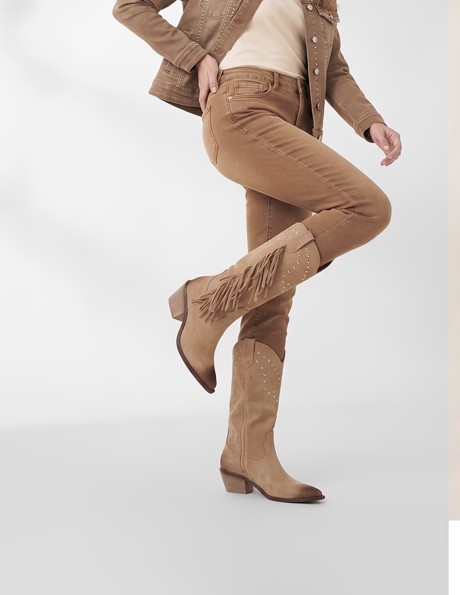 Bota cowboy abajo de la rodilla para mujer 5