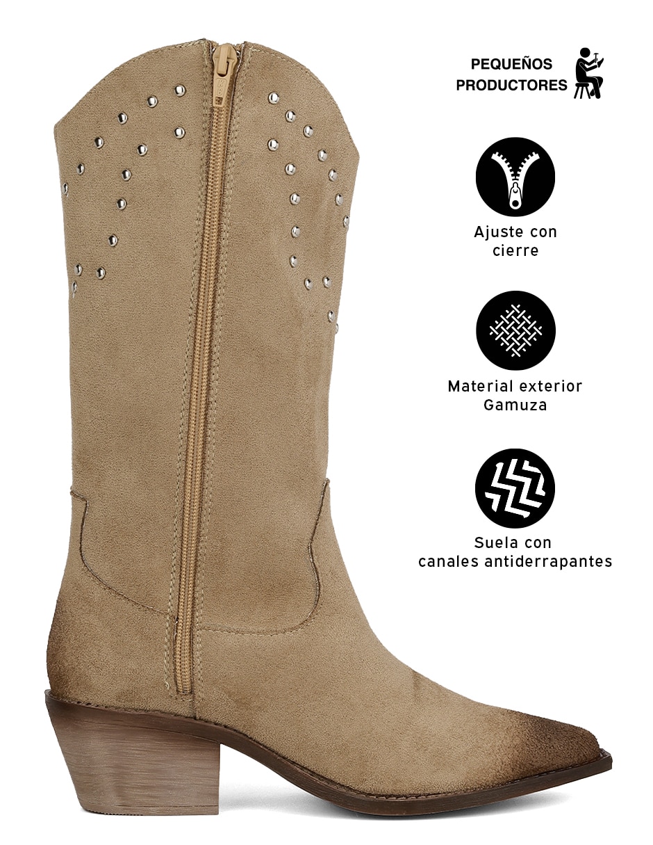 Bota cowboy abajo de la rodilla para mujer 4