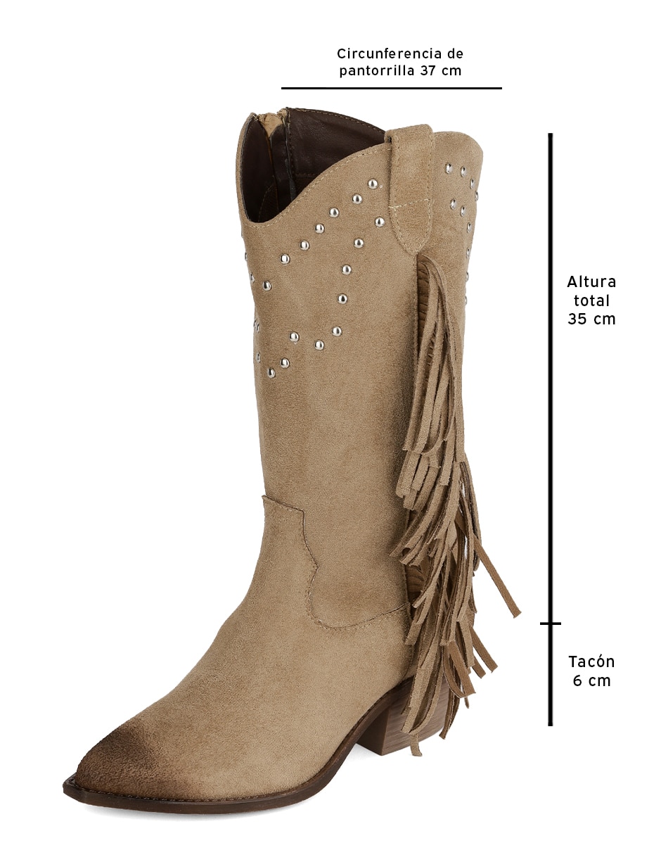 Bota cowboy abajo de la rodilla para mujer 2