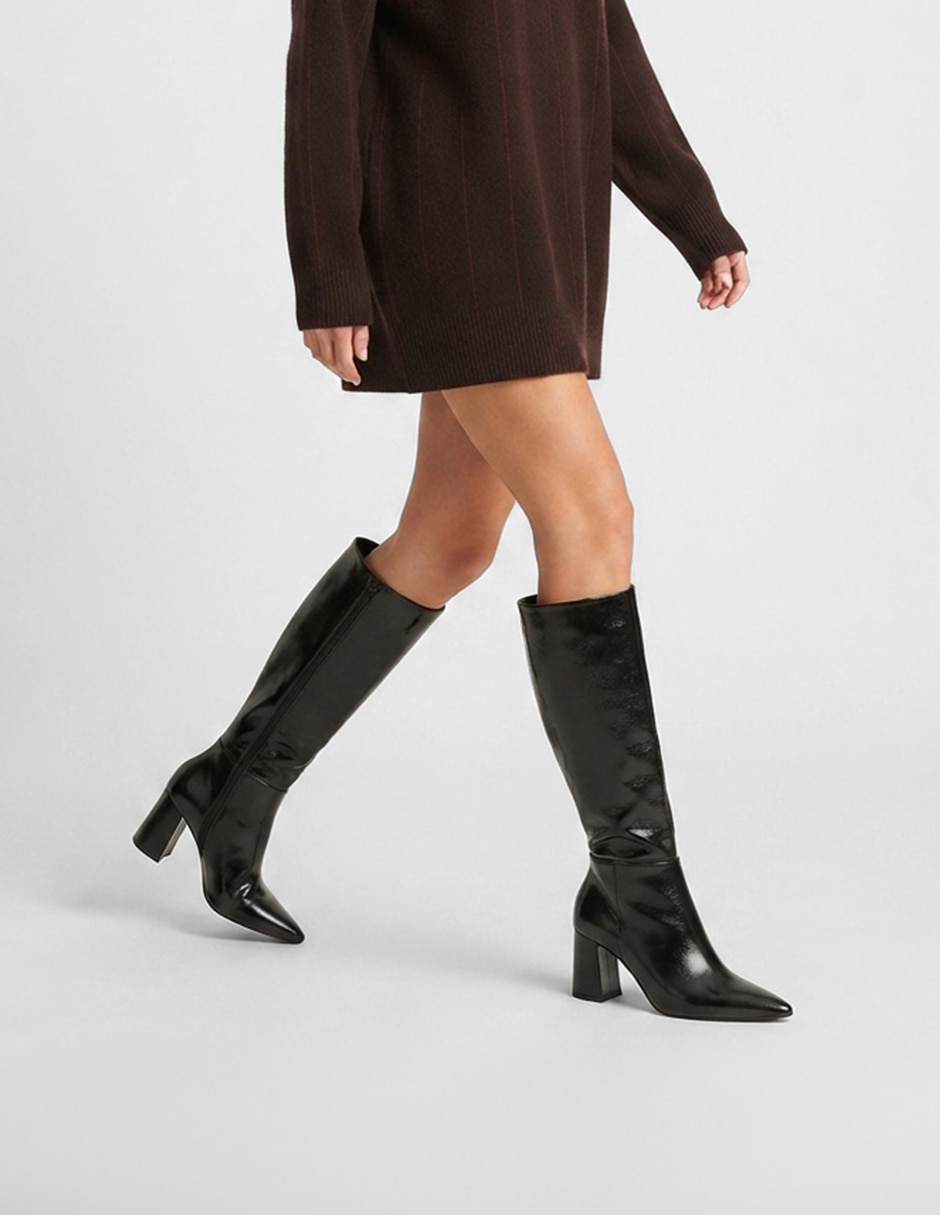 Bota abajo de la rodilla rbvegano de piel para mujer 5