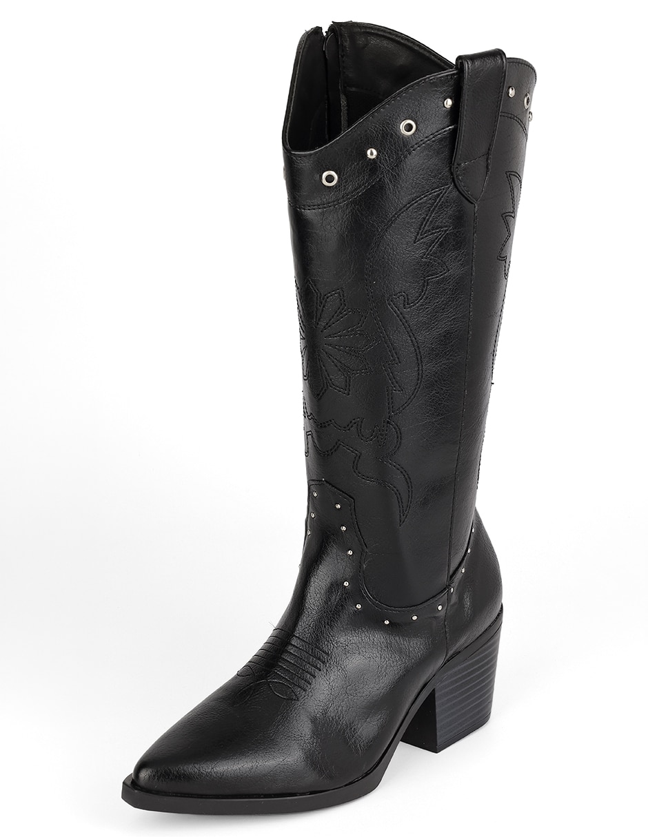 Bota cowboy abajo de la rodilla rbvegano de piel para mujer 7