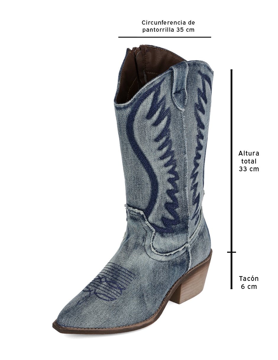 Bota cowboy abajo de la rodilla para mujer 2