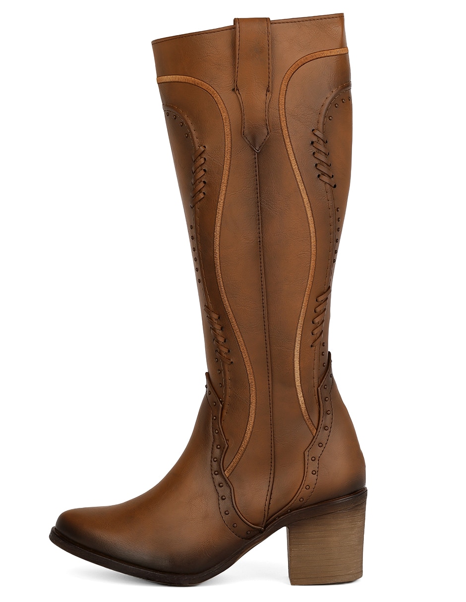 Bota abajo de la rodilla rbvegano de piel para mujer Bota abajo de la rodilla rbvegano de piel para mujer