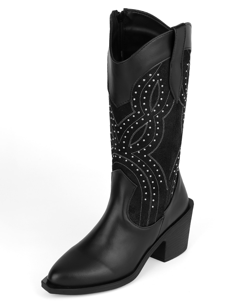 Bota cowboy abajo de la rodilla rbvegano de piel para mujer 7