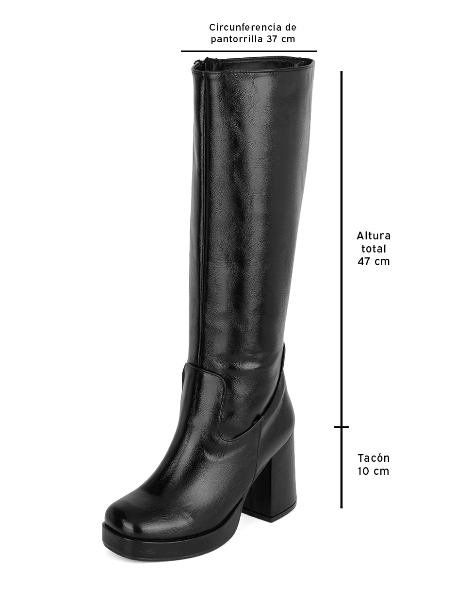 Bota abajo de la rodilla rbvegano de piel para mujer 2
