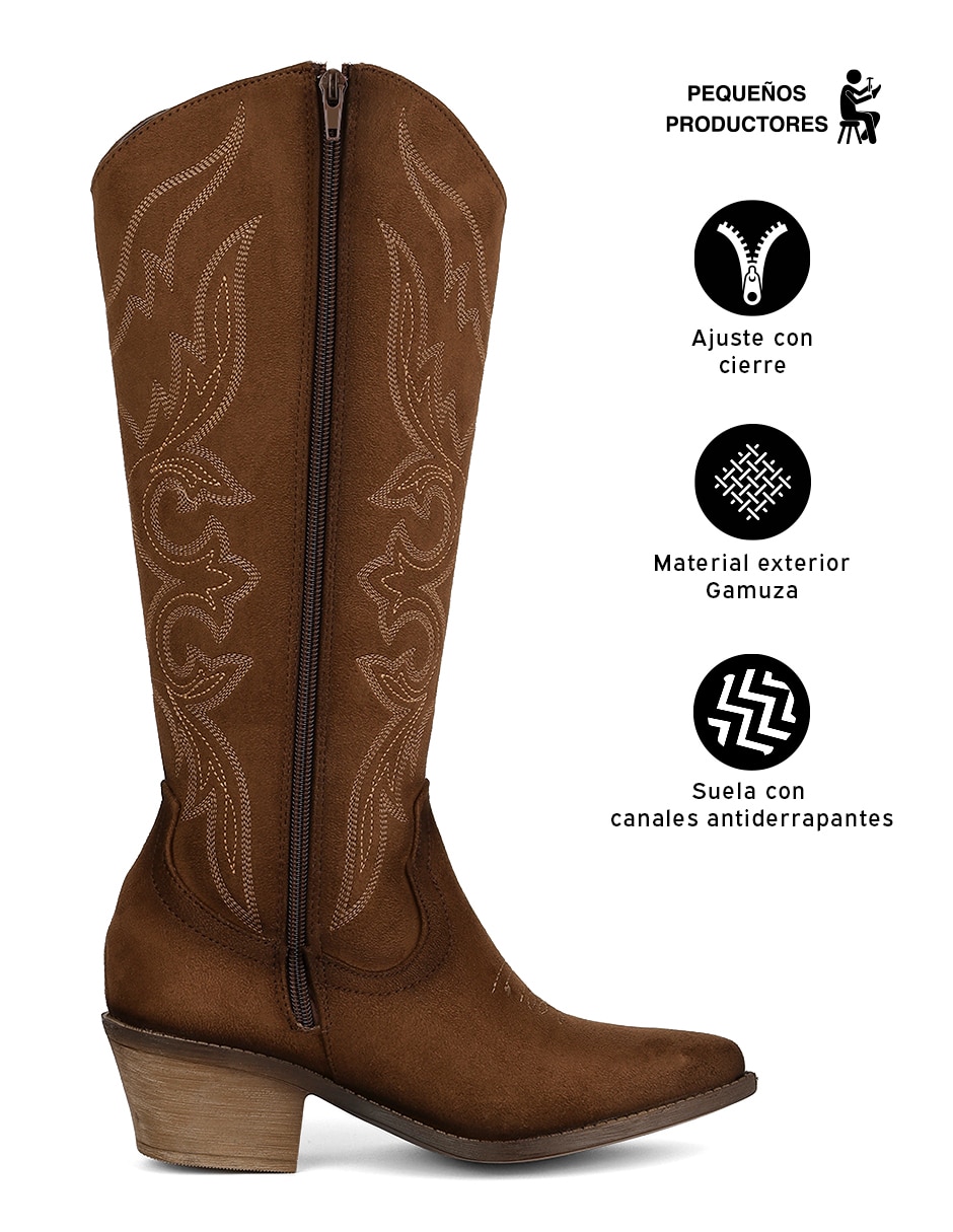 Bota cowboy abajo de la rodilla para mujer 4