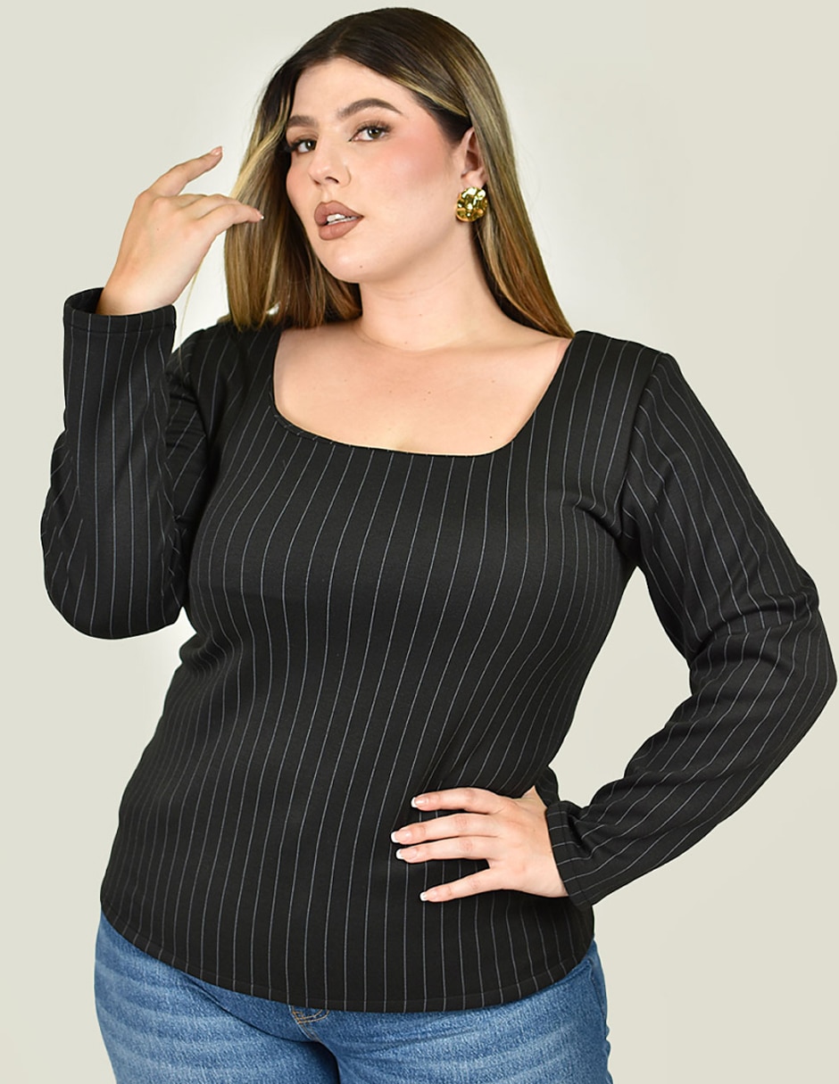 Blusa manga larga para mujer