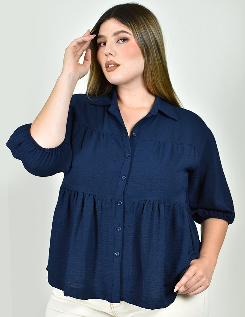 Blusa manga Al Codo para mujer