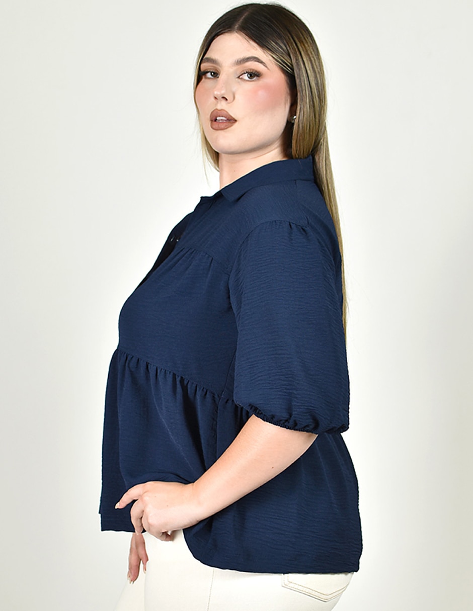 Blusa manga Al Codo para mujer 5