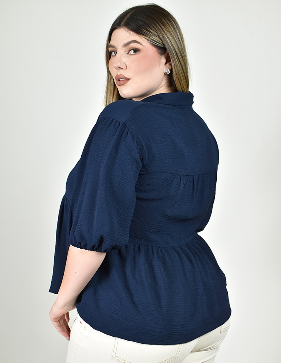 Blusa manga Al Codo para mujer 4