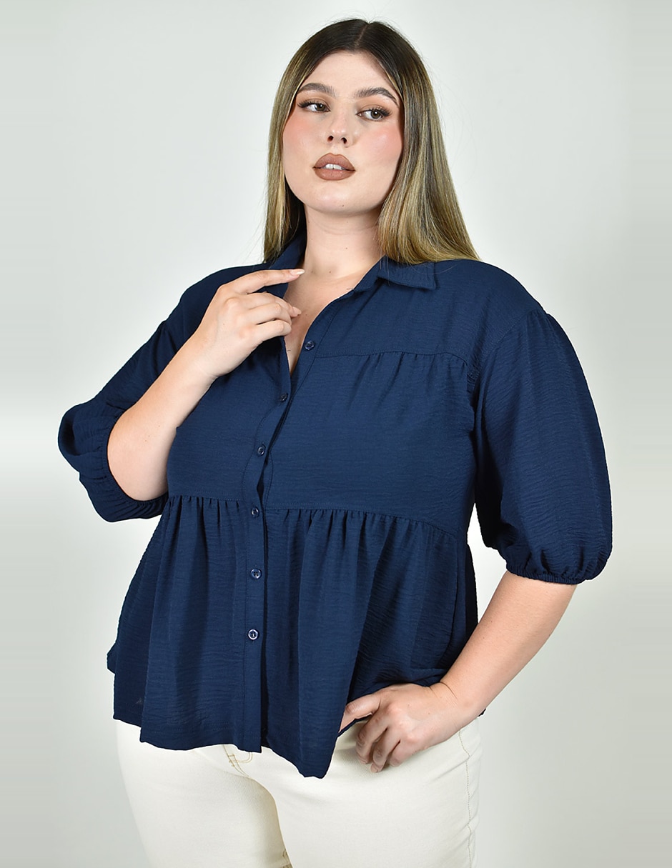 Blusa manga Al Codo para mujer 3