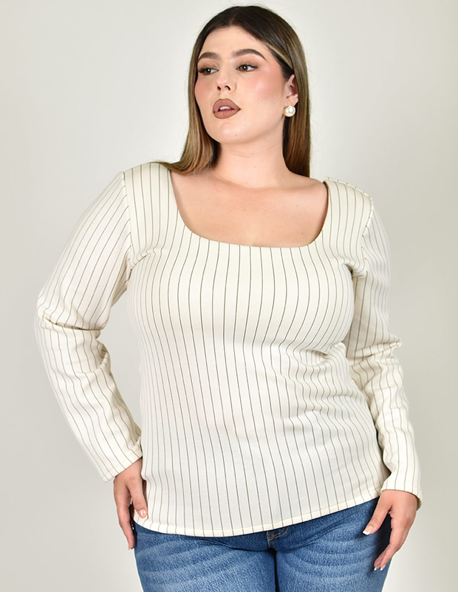 Blusa manga larga para mujer