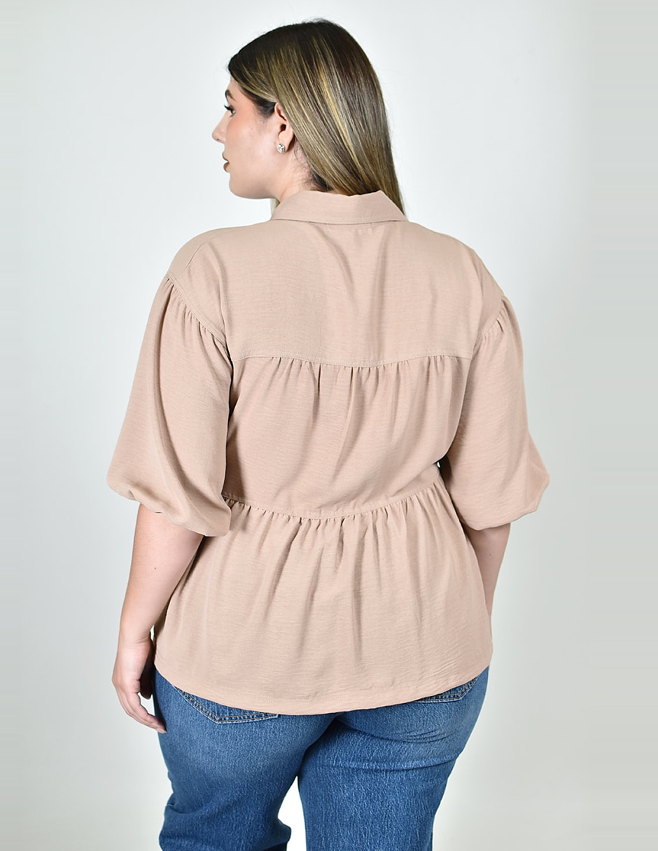 Blusa manga al codo para mujer 4
