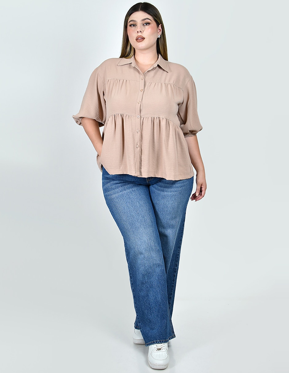 Blusa manga al codo para mujer 2