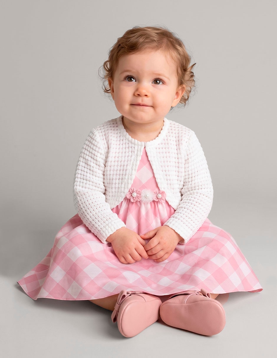 Vestido con suéter montevideo sin manga para bebé niña Vestido con suéter montevideo sin manga para bebé niña