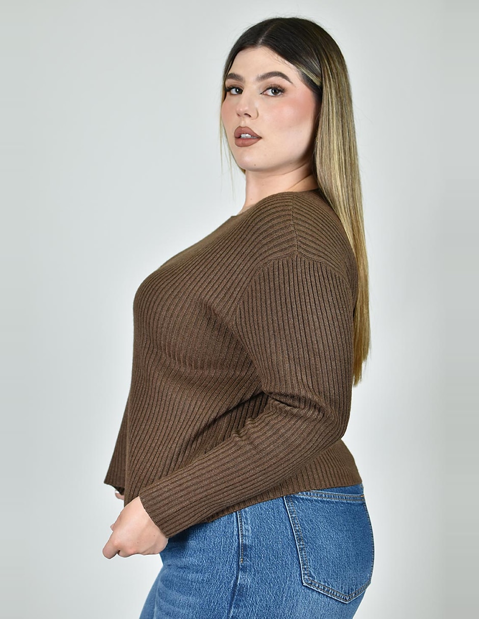 Suéter cuello redondo para mujer 5
