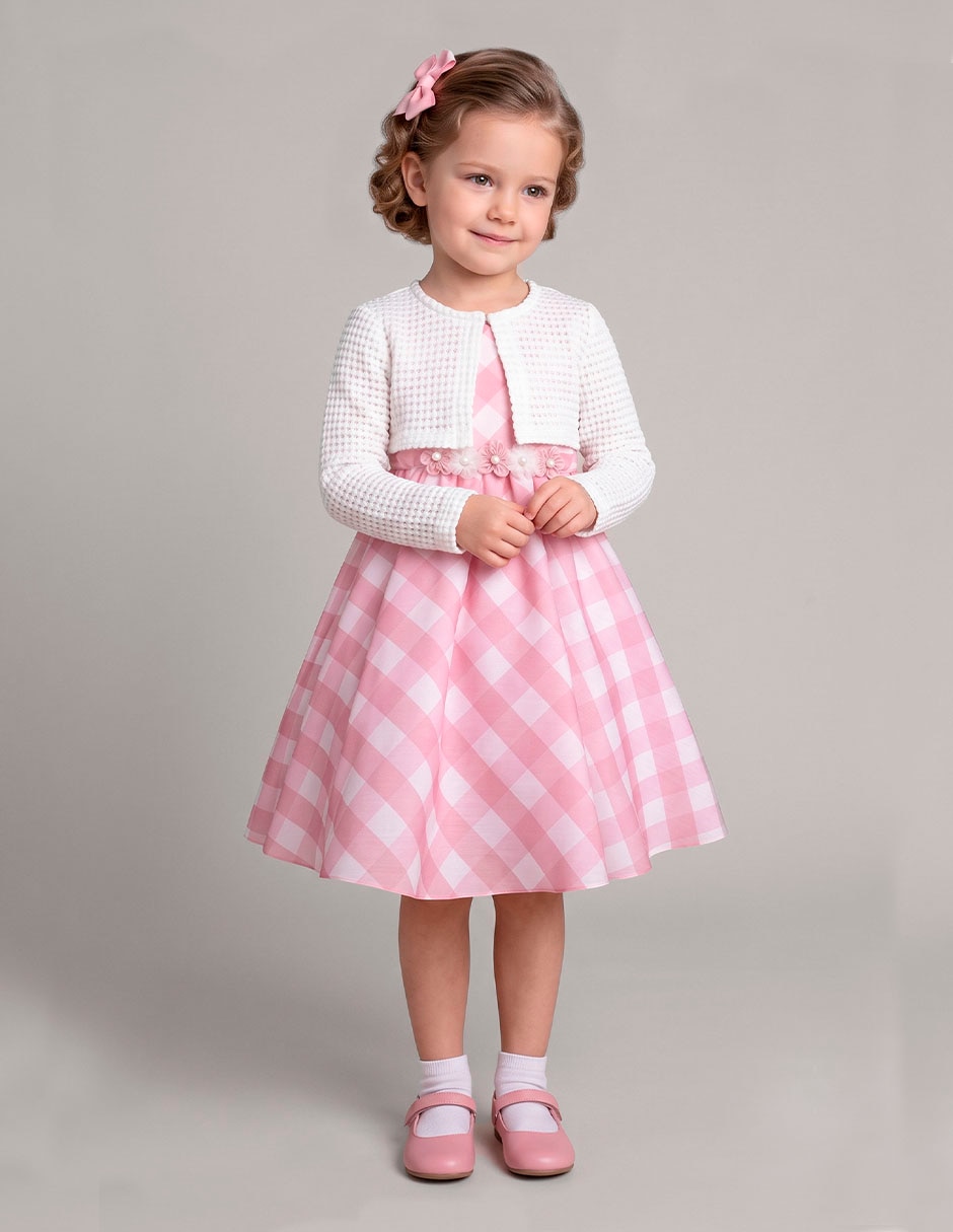 Vestido con suéter montevideo sin manga para niña