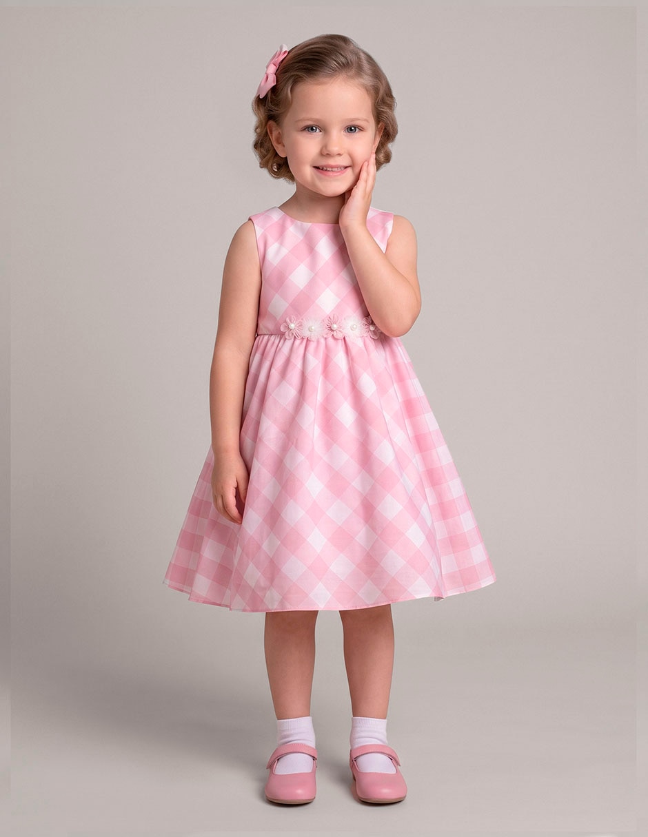 Vestido con suéter montevideo sin manga para niña 5