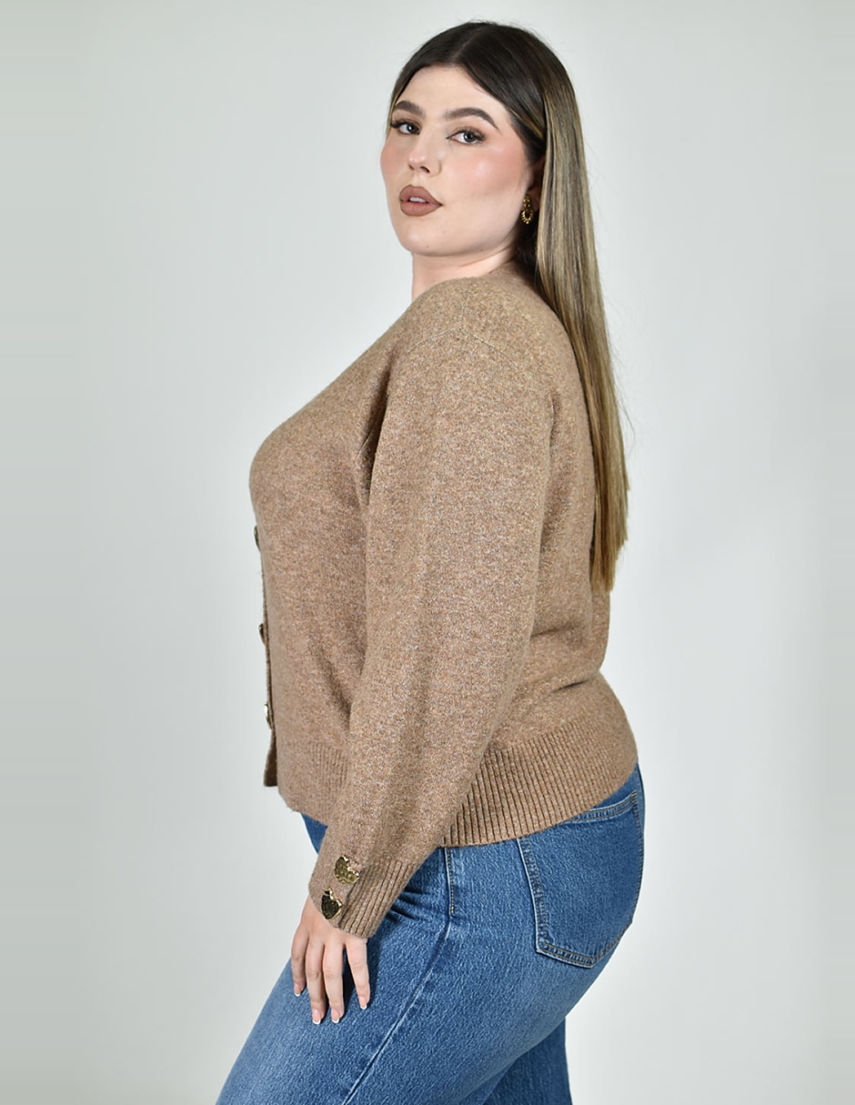 Suéter cuello v para mujer 5
