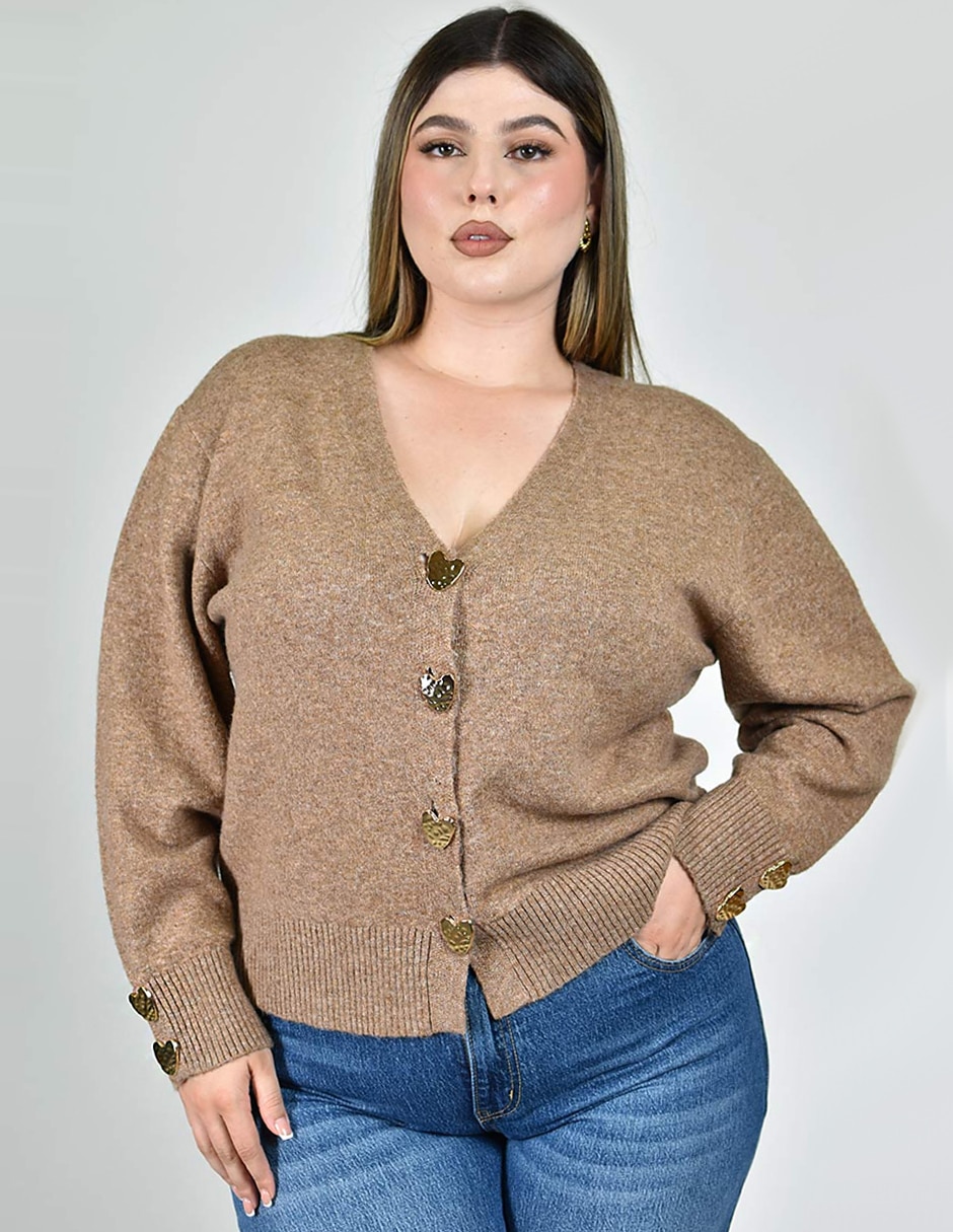 Suéter cuello v para mujer 3