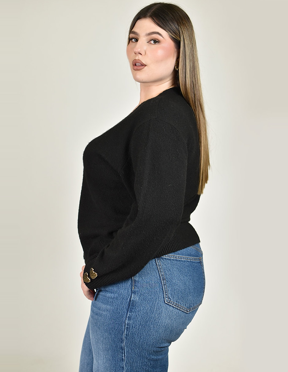 Suéter cuello v para mujer 5