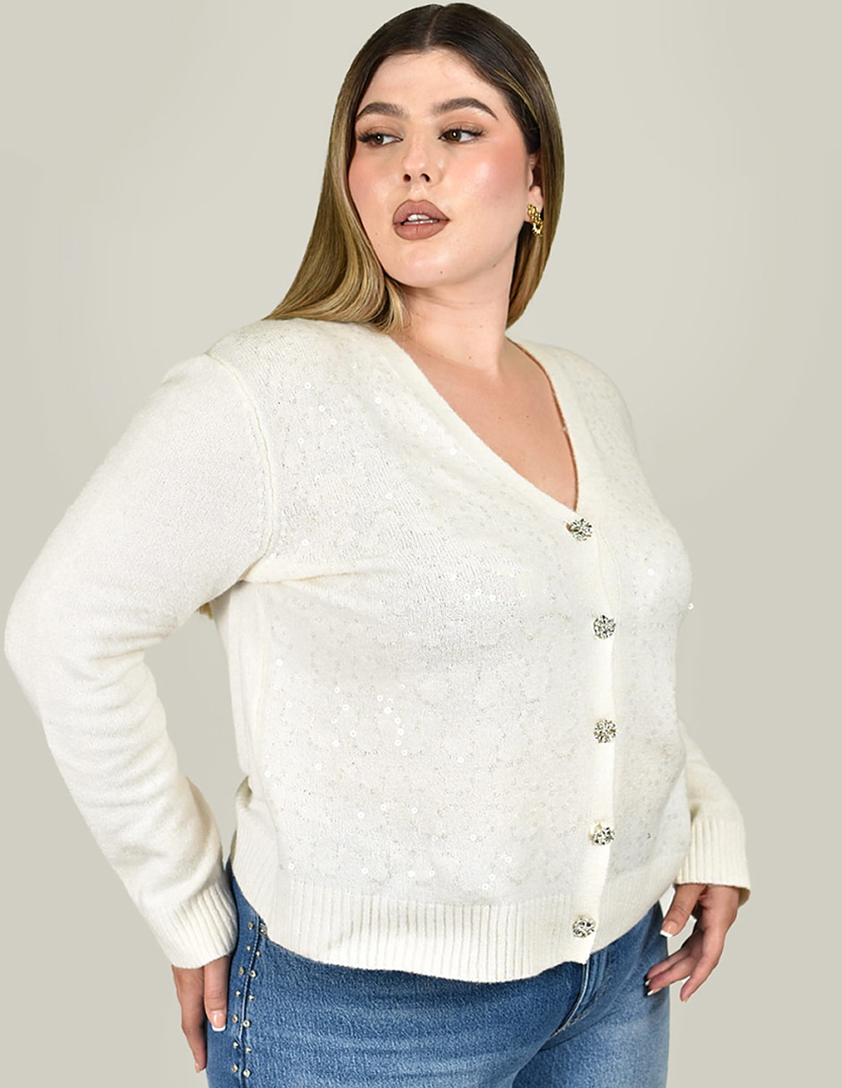 Suéter cuello v para mujer 5