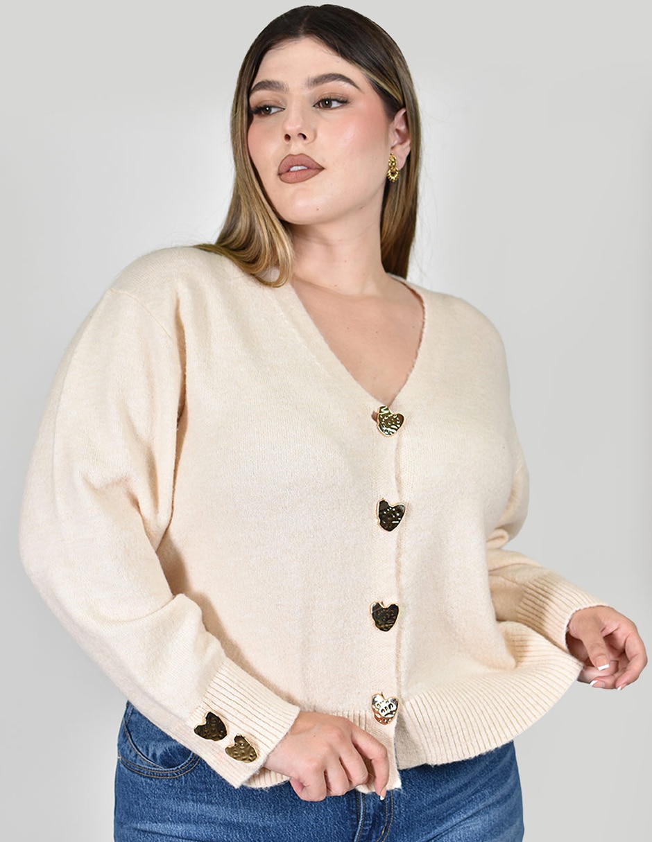 Suéter cuello v para mujer 2