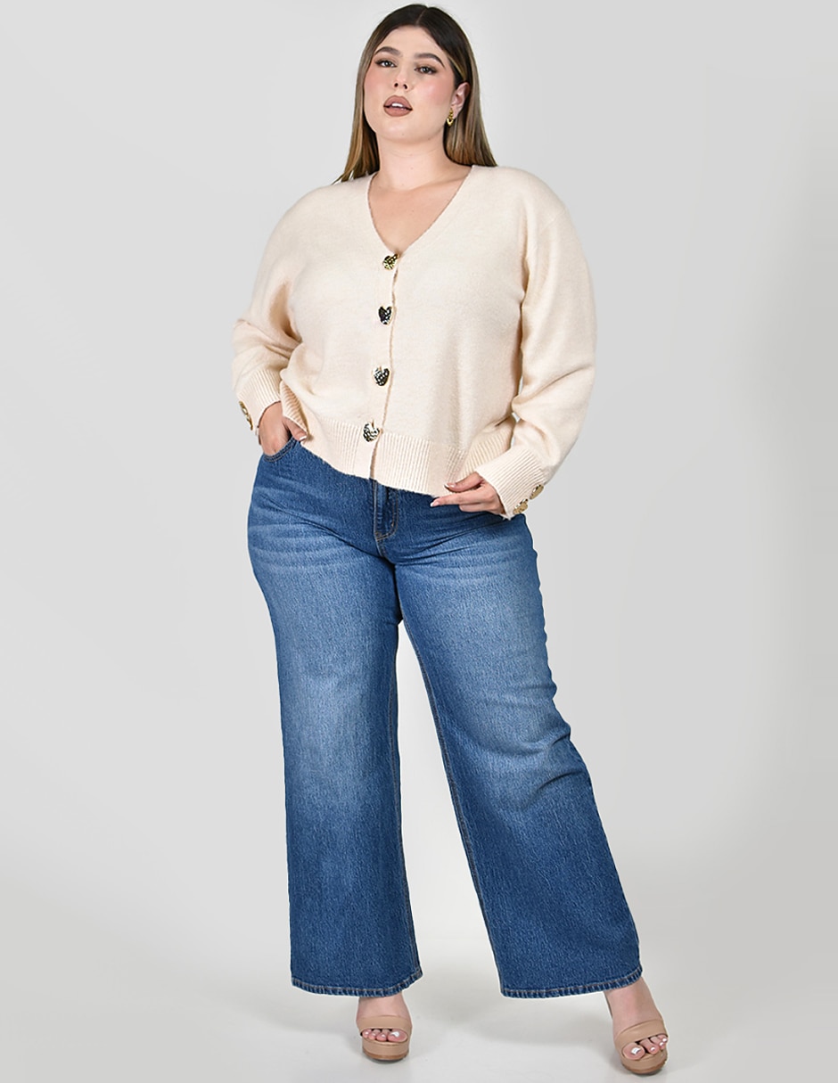 Suéter cuello v para mujer 6