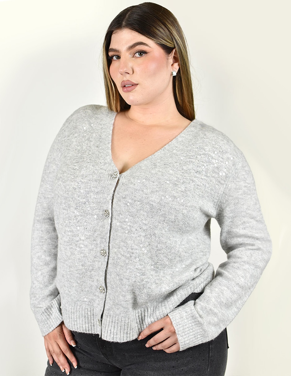 Suéter cuello v para mujer