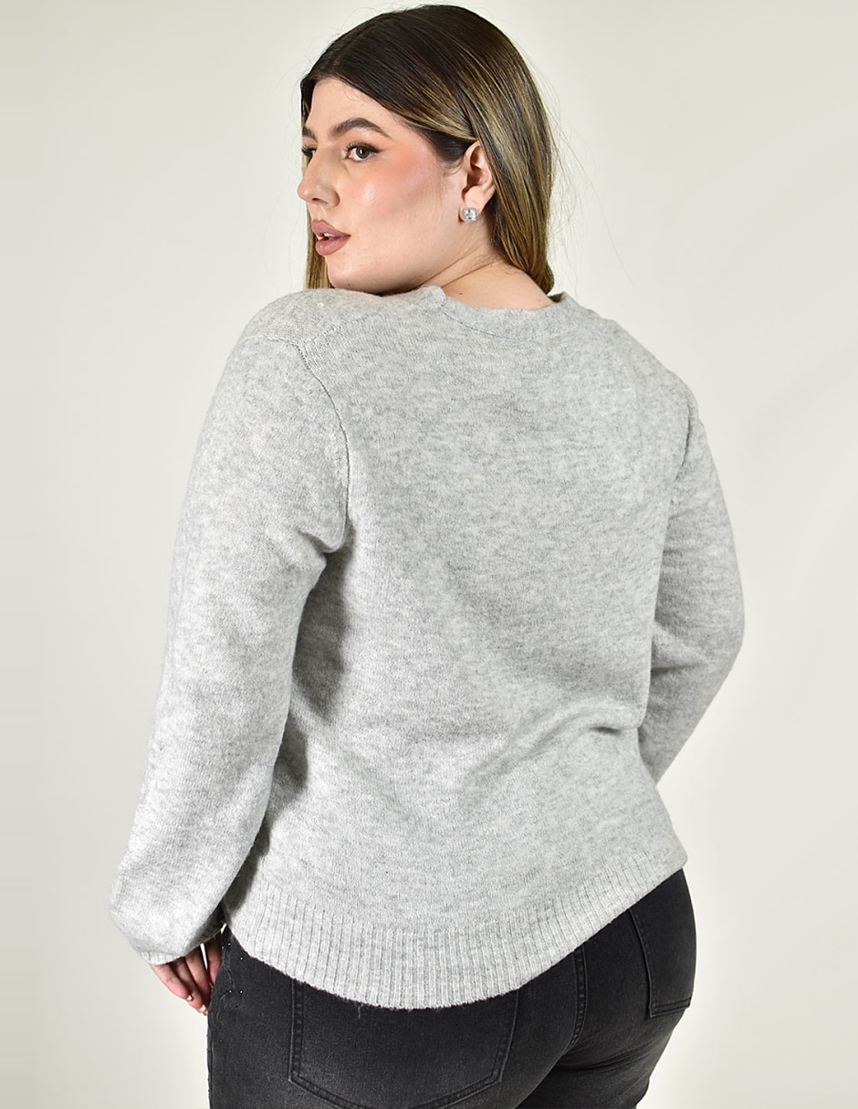 Suéter cuello v para mujer 4
