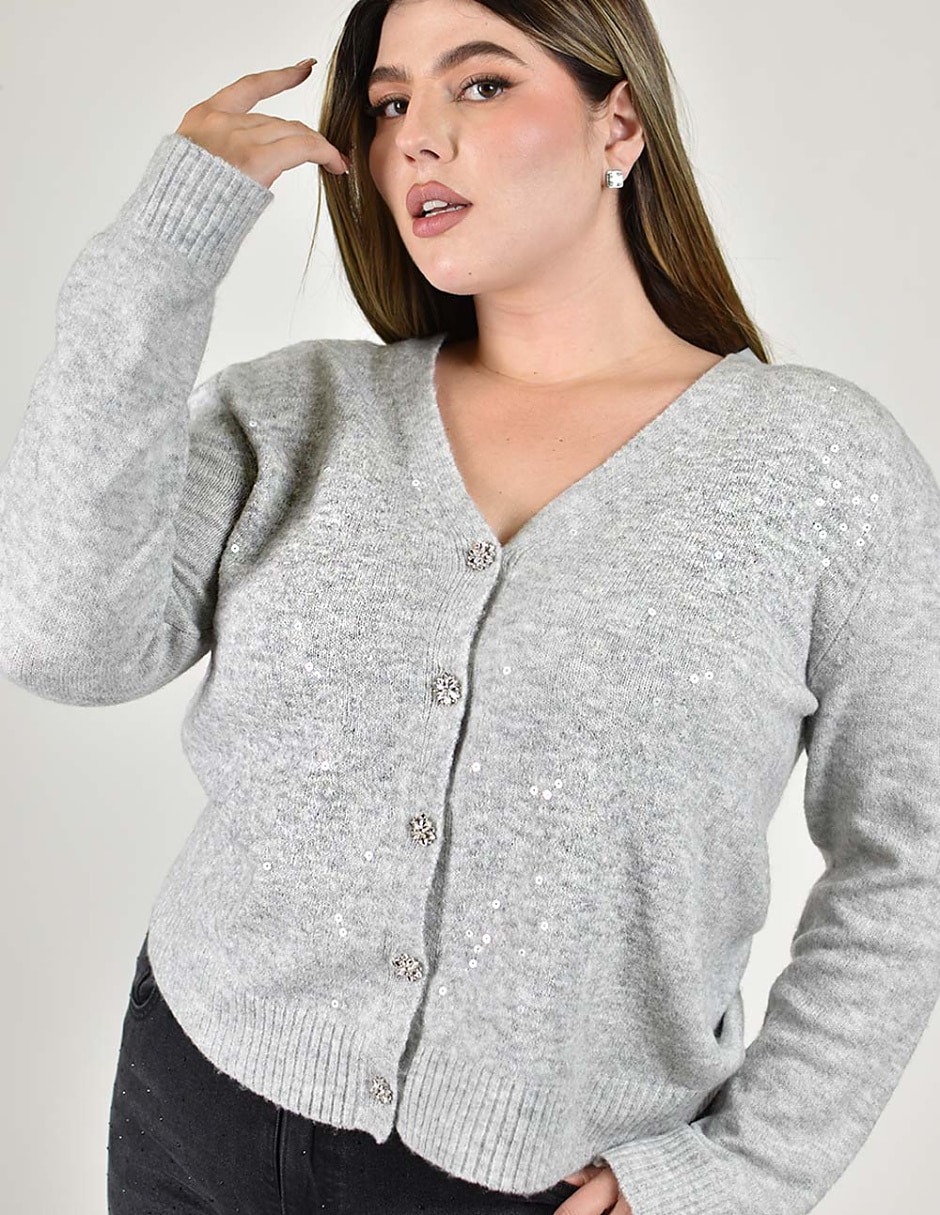 Suéter cuello v para mujer 3