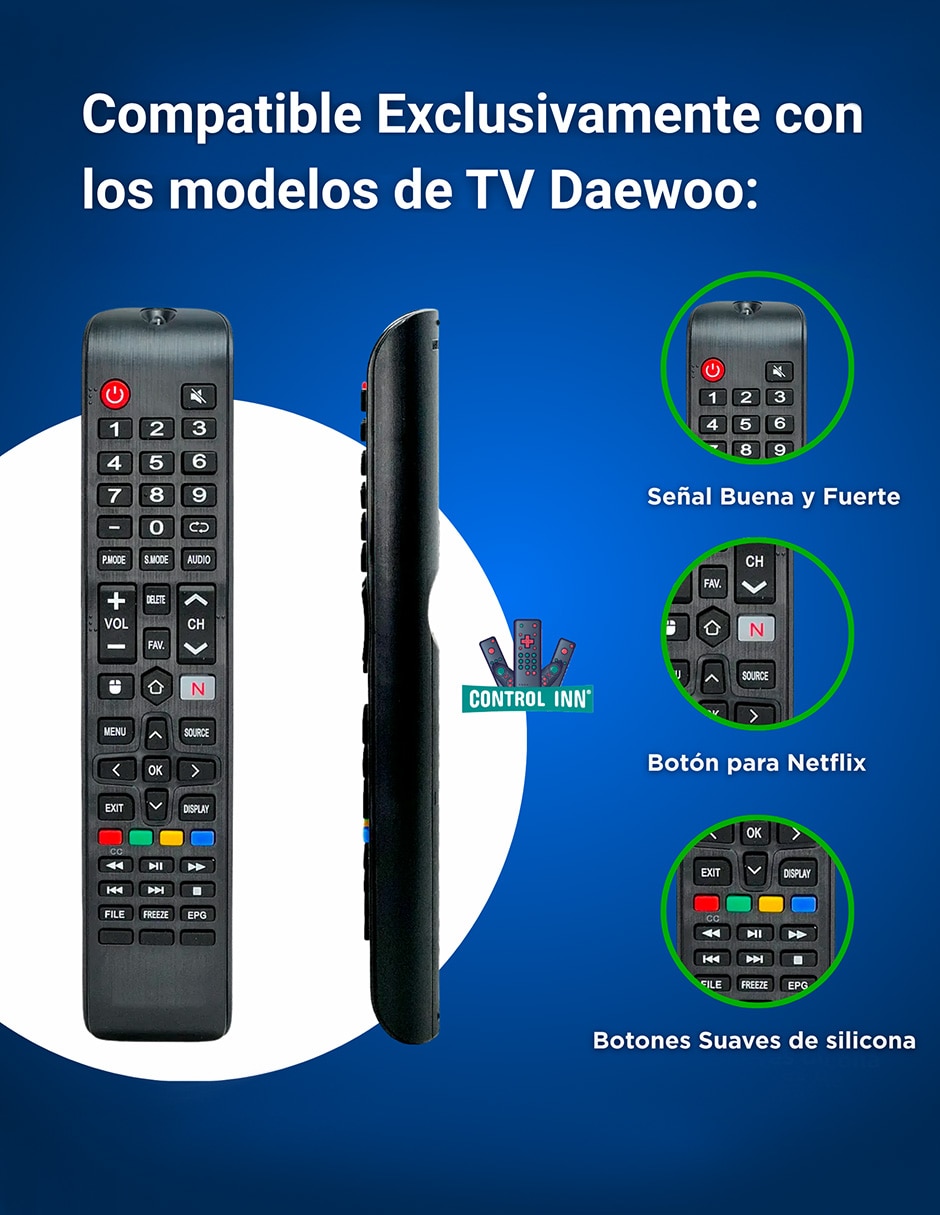 Control remoto para Smart TV original RC801BA 3