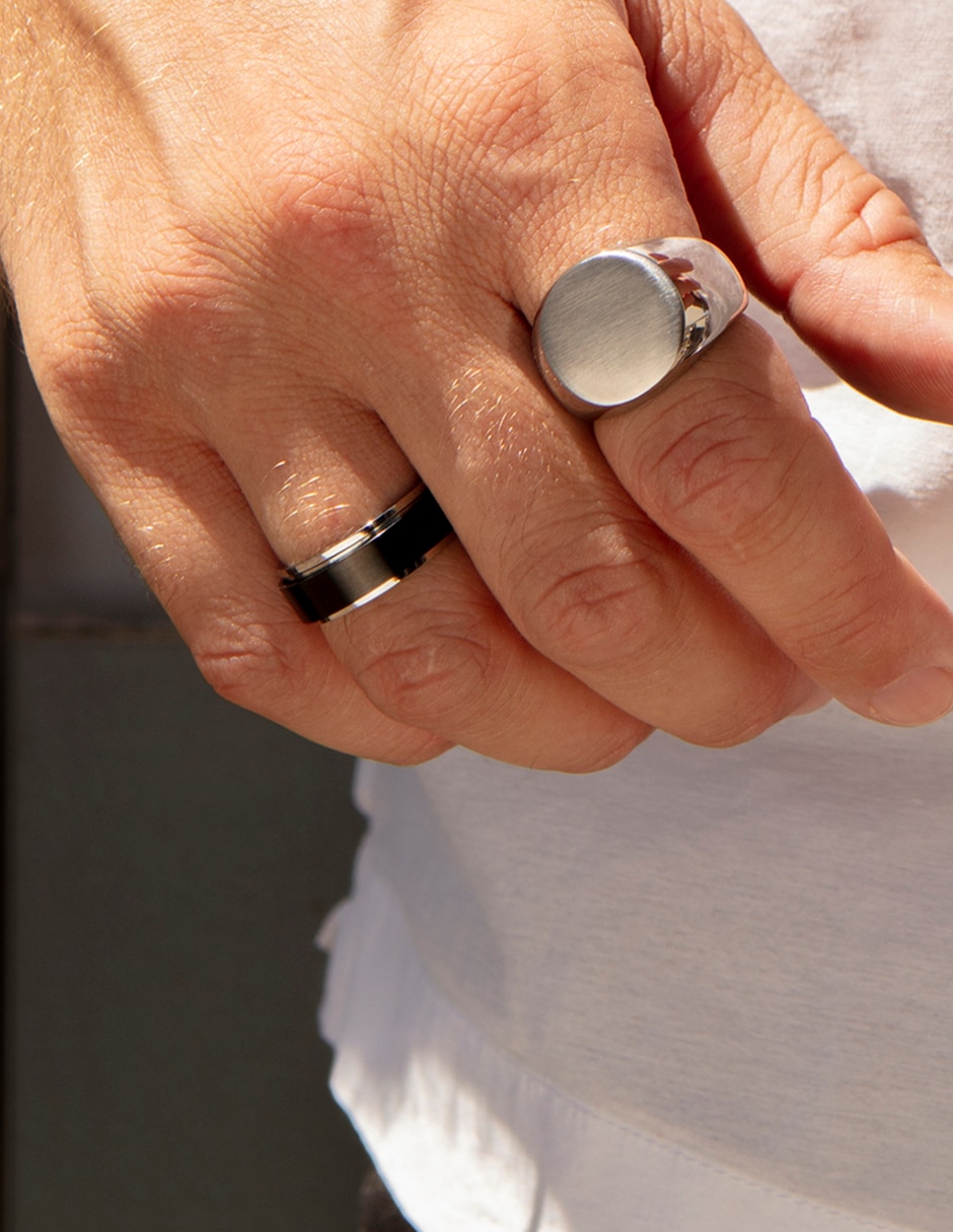 Anillo redondo Men Rings brillante 5
