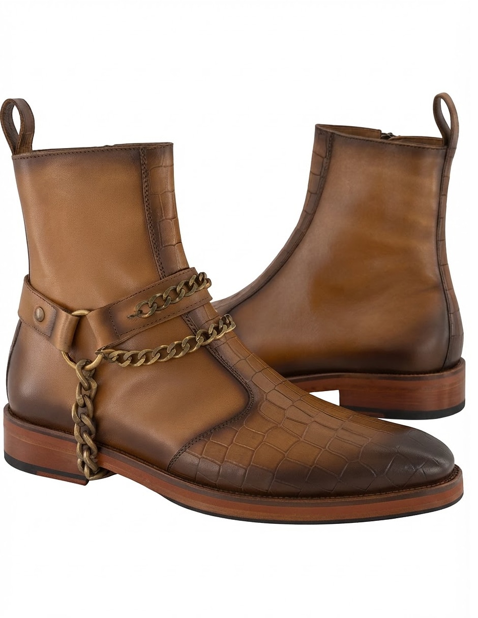 Bota prada de piel para hombre 5