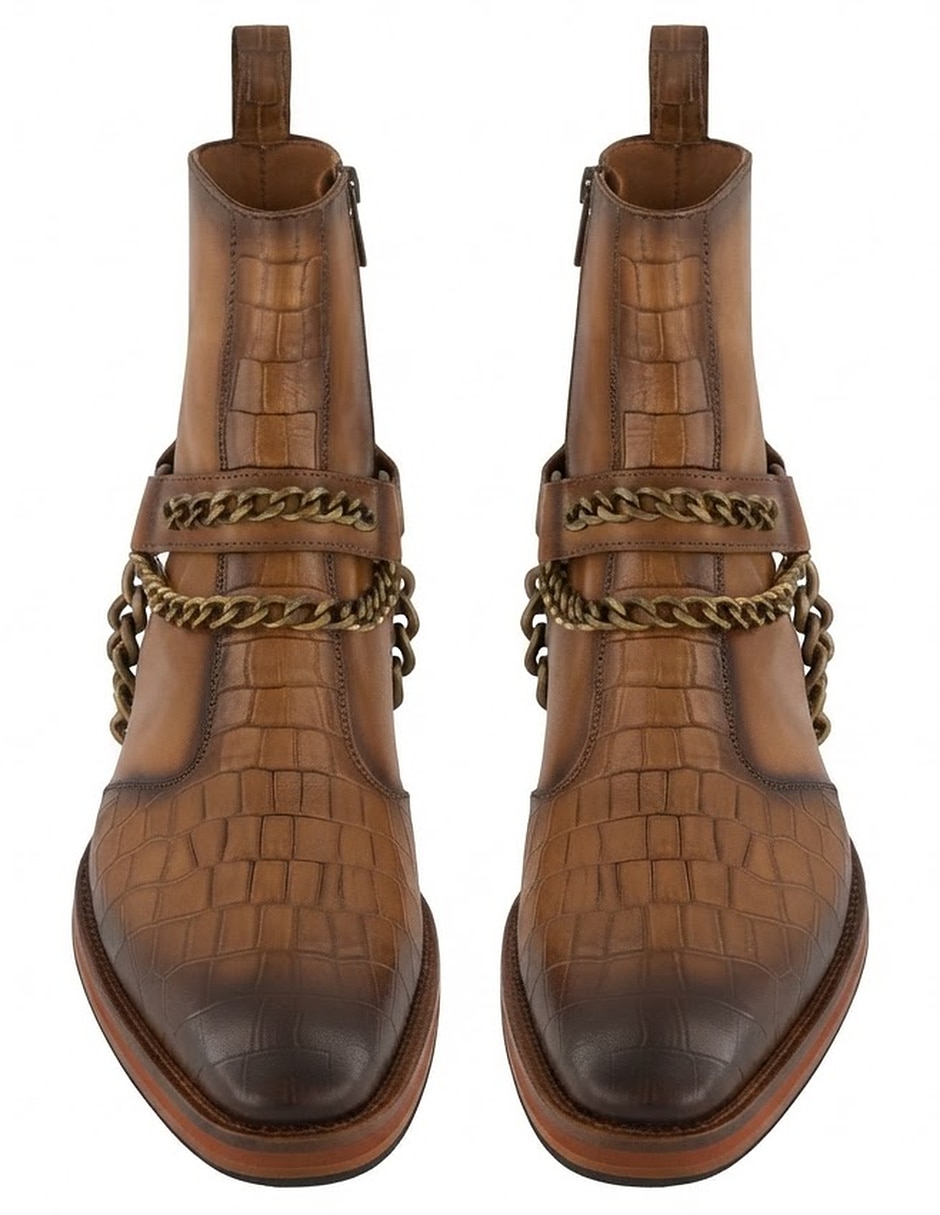 Bota prada de piel para hombre 4